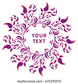 Abstract. Circle ornament. Decorative frame. Vector.