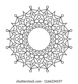 abstract circle ornament with flower concept use for decor element or futuristic wallpaper, islamic, arabic, ramadan, ied,  deepavali