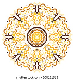 Abstract Circle Ornament isolated on a white background. EPS10 vector.