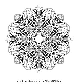 Abstract circle ornament. Vector graphic design element
