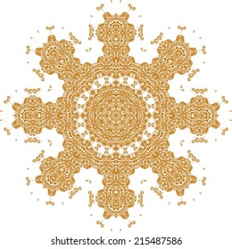 Abstract circle ornate floral texture, ornament, endless pattern, round lace, flower, vector