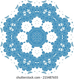 Abstract circle ornate floral texture, ornament, endless pattern, round lace, flower, vector