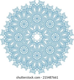 Abstract circle ornate floral texture, ornament, endless pattern, round lace, flower, vector