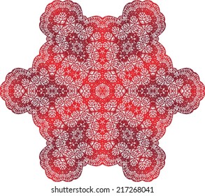 Abstract circle ornate floral texture, ornament, endless pattern, round lace, flower, vector. isolated on a white background.