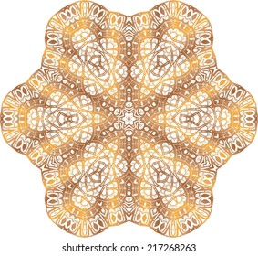 Abstract circle ornate floral texture, ornament, endless pattern, round lace, flower, vector. isolated on a white background.