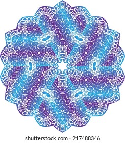 Abstract circle ornate floral texture, ornament, endless pattern, round lace, flower, vector. isolated on a white background. 