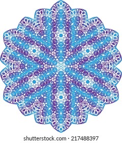 Abstract circle ornate floral texture, ornament, endless pattern, round lace, flower, vector. isolated on a white background. 
