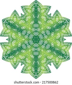 Abstract circle ornate floral texture, ornament, endless pattern, round lace, flower, vector. isolated on a white background. 