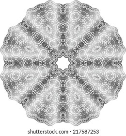 Abstract circle ornate floral texture, ornament, endless pattern, round lace, flower, vector. isolated on a white background.