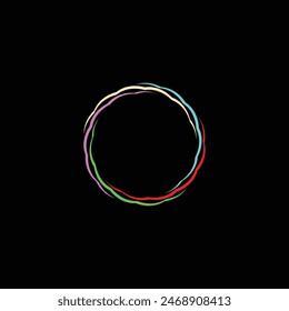 Abstract circle overlapping color logo vector icon illustration . Circle icon logo design 