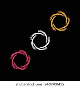 Abstract circle overlapping color logo vector icon illustration . Circle icon logo design 