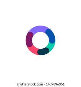 abstract circle overlapping logo vector icon illustration