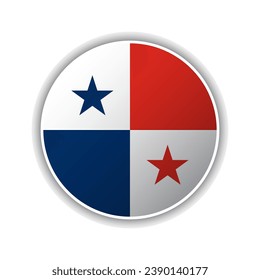 Abstract Circle Panama Flag Icon