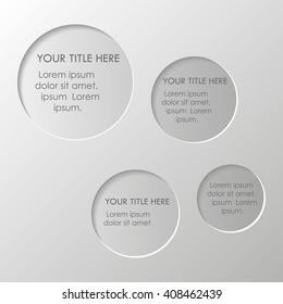 Abstract  circle paper overlap and shadow on white background