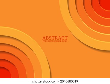 abstract circle papercut design background with overlap layer, 3D circle papercut background multicolors