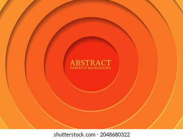 abstract circle papercut design background with overlap layer, 3D circle papercut background multicolors
