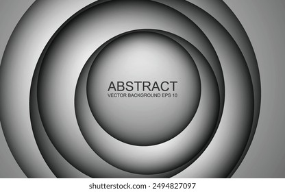 Abstract circle papercut smooth color composition. vector illustration EPS 10.