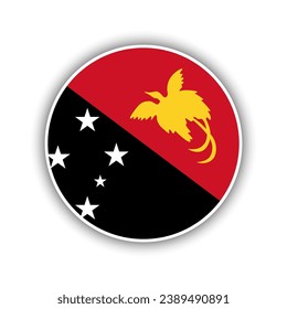 Símbolo abstracto de la bandera de Papúa Nueva Guinea