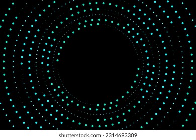 Antecedentes de la tecnología de partículas de círculo abstracto. Ilustración vectorial