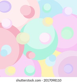 Abstract circle pastel color design for background and texture concept 