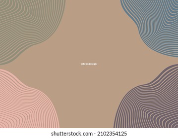 Resumen del patrón de color pastel de círculo. Fondo de onda de línea