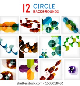 Abstract circle pattern background collection, geometric creative texture for your project. Vector art