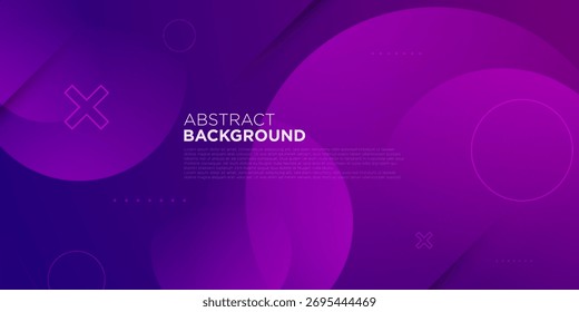 Abstract circle pattern background with dark purple gradient color element background. Eps10 vector