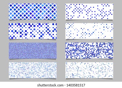 Abstract circle pattern banner background set - modern vector advertisement template designs