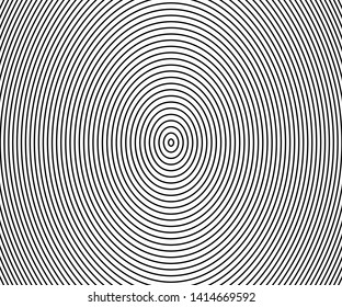 Abstract circle pattern black and white color ring. Abstract  vector illustration for sound wave, Monochrome graphic.