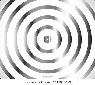 Abstract circle pattern black and white color ring. Abstract  vector illustration for sound wave, Monochrome graphic.
