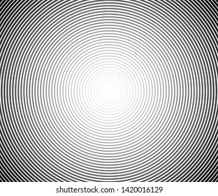 Abstract circle pattern black and white color ring. Abstract  vector illustration for sound wave, Monochrome graphic.