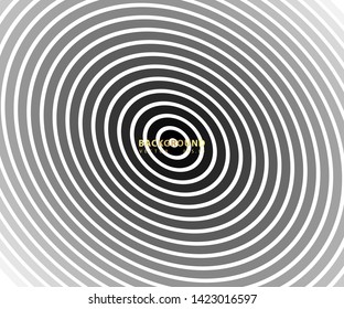Abstract circle pattern black and white color ring. Abstract  vector illustration for sound wave, Monochrome graphic.