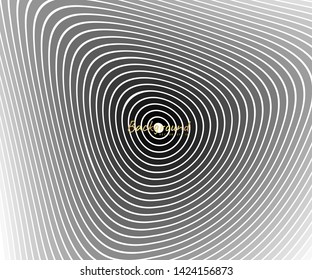 Abstract circle pattern black and white color ring. Abstract  vector illustration for sound wave, Monochrome graphic.