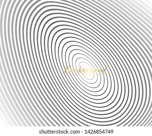 Abstract circle pattern black and white color ring. Abstract  vector illustration for sound wave, Monochrome graphic.