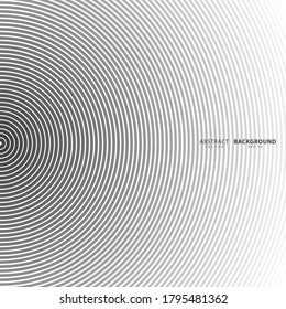 Abstract circle pattern black and white color ring. Abstract  vector illustration for sound wave, Monochrome graphic.