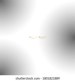 Abstract circle pattern black and white color ring. Abstract  vector illustration for sound wave, Monochrome graphic.