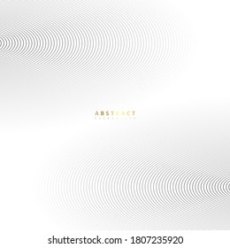 Abstract circle pattern black and white color ring. Abstract  vector illustration for sound wave, Monochrome graphic.