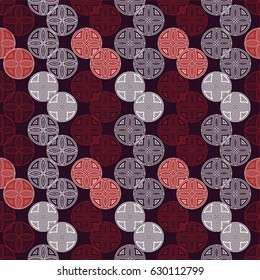 Abstract Circle pattern. Pattern can be used for wallpaper, cover fills, web page background, surface textures. Vector linen texture.