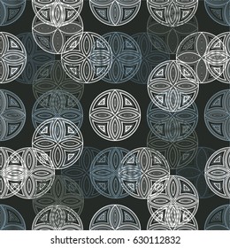 Abstract Circle pattern. Pattern can be used for wallpaper, cover fills, web page background, surface textures. Vector linen texture.