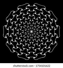 Abstract circle pattern. Decorative geometric design element. Vector art.