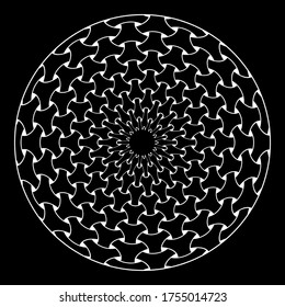 Abstract circle pattern. Decorative geometric design element. Vector art.