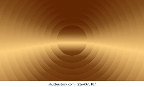 Resumen del patrón de círculo dorado del fondo metálico. Ilustración gráfica vectorial.