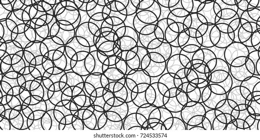 abstract circle pattern monochrome background vector