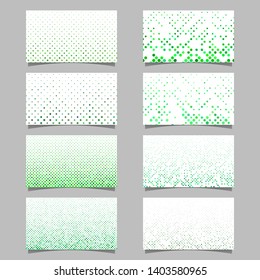 Abstract circle pattern mosaic card background template set - vector graphic design