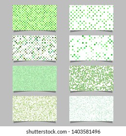 Abstract circle pattern mosaic card background template set - vector graphic design