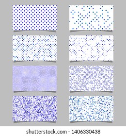 Abstract circle pattern mosaic card background template set - vector graphic design