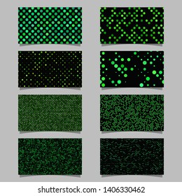 Abstract circle pattern mosaic card background template set - vector graphic design