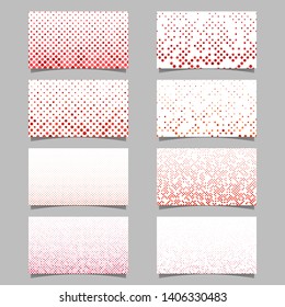 Abstract circle pattern mosaic card background template set - vector graphic design