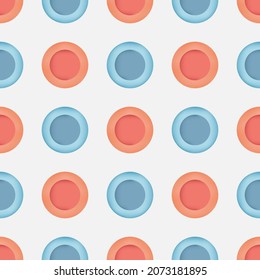 Abstract circle pattern on a light background for use in design packaging or textiles