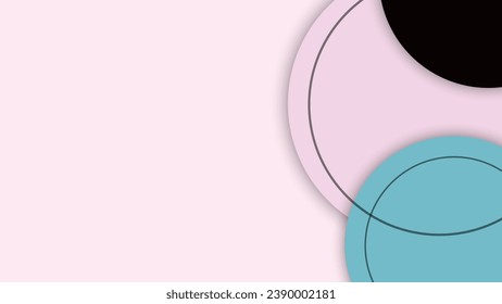 Abstract circle pattern on pink background. Vector graphic illustration.